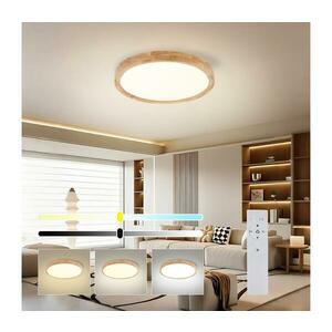 BRILAGI - Dimmelhető LED lámpatest WOODROUND LED/30W/230V 3000-6000K átm. 40 cm+távirányító BRI575 kép