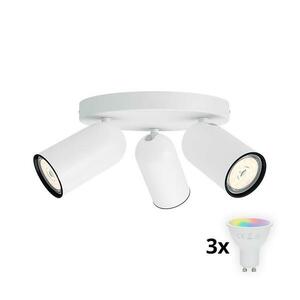 Philips - LED RGBW Dimmelhető spotlámpa PONGEE 3xGU10/4, 8W/230V fehér + távirányító P2050+3xAI2362 kép