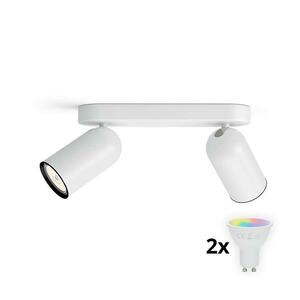 Philips - LED RGBW dimmelhető spotlámpa PONGEE 2xGU10/4, 8W/230V fehér + távirányító P2049+2xAI2362 kép