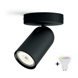 Philips - LED RGBW dimmelhető spotlámpa PONGEE 1xGU10/4, 8W/230V fekete +távirányító P2052+AI2362 kép