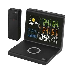 Időjárás-állomás vezeték nélküli töltéssel 5V 2xAA + 2xAAA fekete E8010 kép
