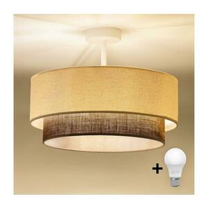 BRILAGI - LED felületre szerelhető csillár BOHO STÍLUS 1xE27/15W/230V átm. 40 cm krémszínű/barna 8590828027928 kép