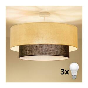 BRILAGI - LED felületre szerelhető csillár BOHO STYLE 3xE27/15W/230V átmérő 60 cm krémszínű/barna 8590828027997 kép