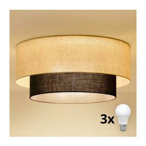 BRILAGI - BOHO STYLE LED mennyezeti lámpa 3xE27/15W/230V, átmérő 60 cm, krémszínű/barna 8590828028000 kép