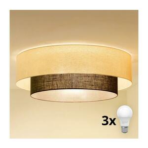 BRILAGI - LED mennyezeti lámpa BOHO STYLE 3xE27/15W/230V átm. 80 cm krém/barna 8590828028031 kép