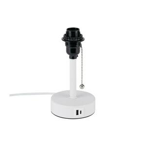 BRILAGI - TABLON asztali lámpa USB-porttal 1xE27/25W/230V fehér BRI590 kép