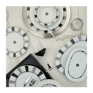 27 darabos étkészlet, fehér/szürke, porcelán 710KTP3690 kép