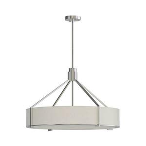 Open Design OR85655-Csillár rúdon DORETTO 6xE27/15W/230V Ø 70 cm matt króm/fehér OR85655 kép