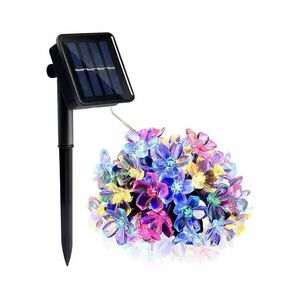 LED RGB napelemes fényfüzér 50xLED/0, 12W/1, 2V 1xAA IP44 600 mAh KTLLE50RGB kép