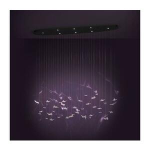 Eglo 390436 - LED fényerőszabályozható, kábelre függesztett csillár ADRADOS 8xLED/4, 2W/230V fekete/átlátszó 390436 kép