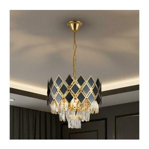 BRILAGI - Láncos csillár CRISTAL 5xE14/40W/230V átm. 38 cm arany/fekete BG72420 kép