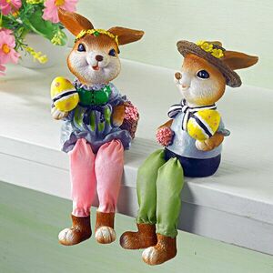 2 lógó lábú figura Nyúl pár kép