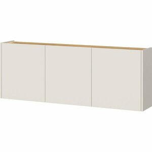 Krémszínű függő szekrény tölgyfa dekorral 138x52x25 cm Libbiano – Germania kép