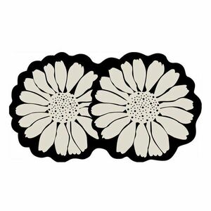 Fekete-krémszínű fürdőszobai kilépő 70x120 cm Flor Extrana – Foutastic kép
