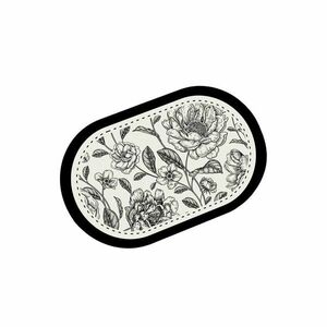 Fekete-fehér fürdőszobai kilépő 60x100 cm Rasse – Foutastic kép