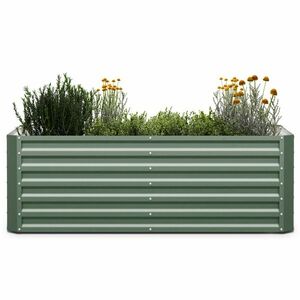Blumfeldt High Grow Straight magaságyás 180x60x90cm acél hullámlemez, egyszerű összeszerelés, rozsdamentes és fagyálló kép