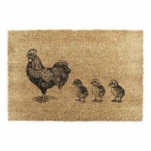 Kókuszrost lábtörlő 40x60 cm Chickens and Chicks – Artsy Doormats kép