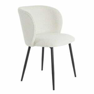 Fehér kárpitozott étkezőfotel Elyna – Light & Living kép
