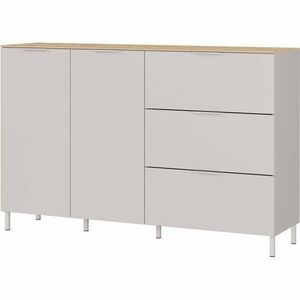Krémszínű matt komód 151x98x40 cm Savoca – Germania kép