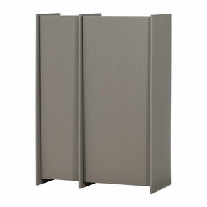 Szürke szekrény kőrisfa dekorral 102x140x44 cm Brock – WOOOD kép