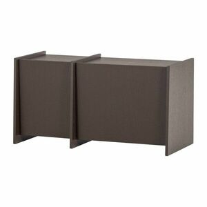 Sötétbarna TV-állvány kőrisfa dekorral 102x53x44 cm Brock – WOOOD kép