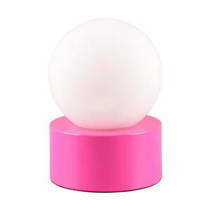 Rózsaszín asztali lámpa üveg búrával (magasság 17 cm) Countess – Reality kép