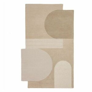 Natúr színű kézi szövésű gyapjú szőnyeg 200x290 cm Lozenge – Flair Rugs kép