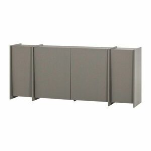 Szürke komód kőrisfa dekorral 200x85x44 cm Brock – WOOOD kép