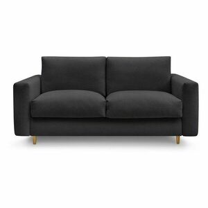 Fekete kinyitható kanapé mindennapos alvásra 220 cm Cocoone – Bobochic Paris kép