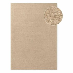 Natúr színű kézi szövésű gyapjú szőnyeg 140x200 cm Puristic Knots – Elle Decoration kép