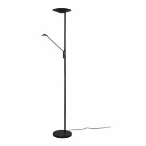 Matt fekete LED dimmelhető állólámpa (magasság 180 cm) Brantford – Trio kép