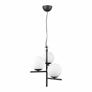 Matt fekete függőlámpa üveg búrával ø 40 cm Pure – Trio kép