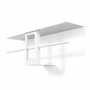 Fehér acél fali fogas polccal 100 cm Luno Small – Spinder Design kép