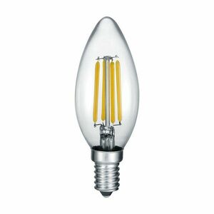 Meleg fehér LED-szálas izzó E14, 2 W Kerze – Trio kép