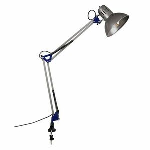 Ezüstszínű asztali lámpa hajlítható szerkezettel-csiptetővel (magasság 73, 5 cm) Tajo – Trio kép