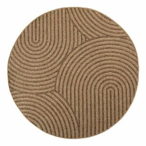 Barna kerek kültéri-beltéri szőnyeg ø 80 cm Timber 1401 – Ayyildiz Carpets kép