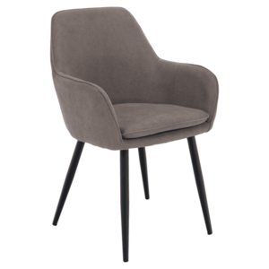 Design fotel, szürkésbarna Taupe/fekete, ILKOM kép