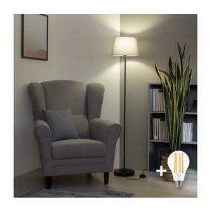 BRILAGI - LED állólámpa CERIA 1xE27/40W/230V, Ø 30 cm, szürke/fekete SA2187+EG781036 kép