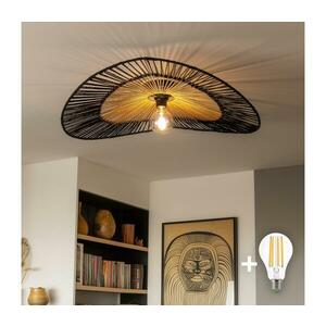 Brilagi - LED felületre szerelhető csillár CERIA BOHO 1xE27/40W/230V átm. 50 cm fekete/barna BG3988+EG781092 kép