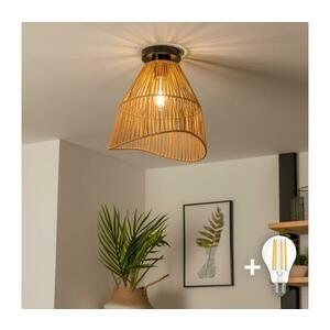 Brilagi - LED felületre szerelhető csillár CERIA BOHO 1xE27/40W/230V átm. 30 cm barna BG3988+EG781101 kép