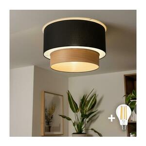 BRILAGI - CERIA LED felületre szerelhető csillár, 1xE27/40W/230V, Ø 50 cm, fekete/bézs BG3988+EG781091 kép
