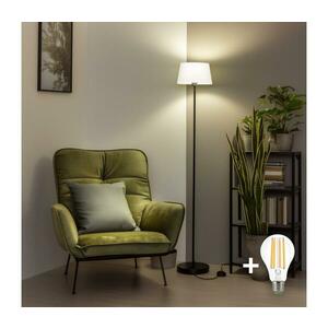 BRILAGI - LED állólámpa CERIA 1x E27/40W/230V, átmérő 30 cm, fehér/fekete SA2187+EG781035 kép