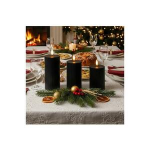 Estilo Home 3x BRILLO LED gyertya LED/2xAA, fekete, távirányítóval 5905623254876 kép