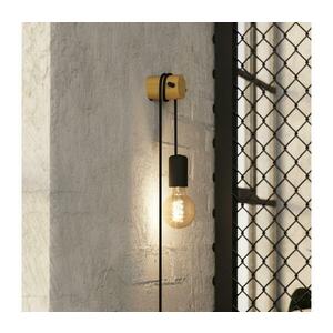 Eglo 43898 - BUDDON fali lámpa 1xE27/13W/230V fekete/bézs 43898 kép