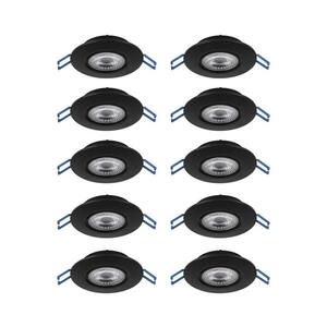 Eglo 300192 - 10 darabos LED süllyesztett lámpa szett GEDREZ LED/4, 9W/230V átm. 9 cm fekete 300192 kép