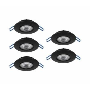 Eglo 300189 - 5 darabos szett süllyesztett mennyezeti LED lámpa GEDREZ LED/4, 9W/230V átm. 9 cm fekete 300189 kép
