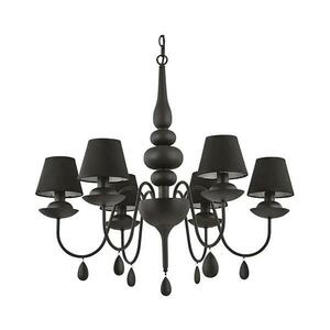 Ideal Lux - Csillár láncon BLANCHE 6xE14/4W/230V átm. 75 cm fekete 111872 kép