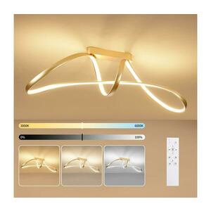 BRILAGI-LED Dimmelhető felületre szerelhető csillár TWISTER LED/60W/230V 3000-6000K aranyszínű + távirányító BRI724 kép