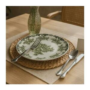 24 darabos porcelán étkészlet, fehér/zöld 430KSV6125 kép