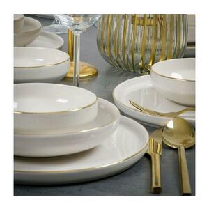 18 részes porcelán étkészlet, fehér/arany 858CMR1316 kép